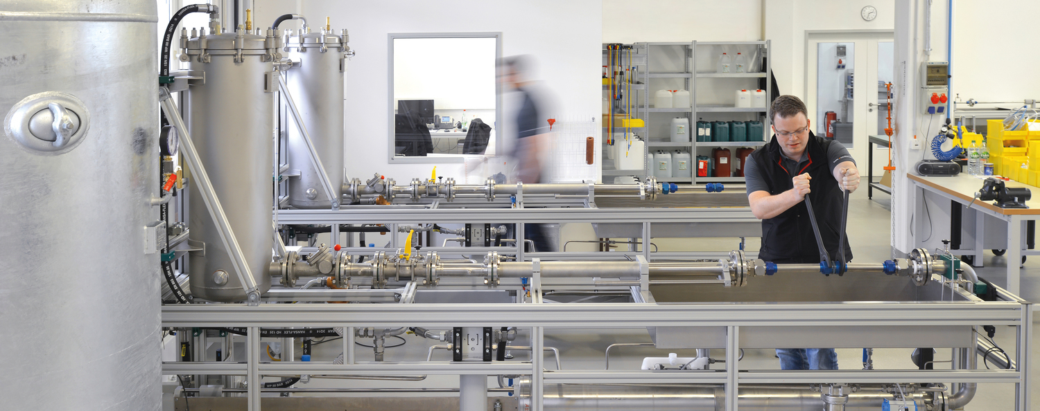 Laboransicht eines Durchflusskalibrators des Typs KKF 200