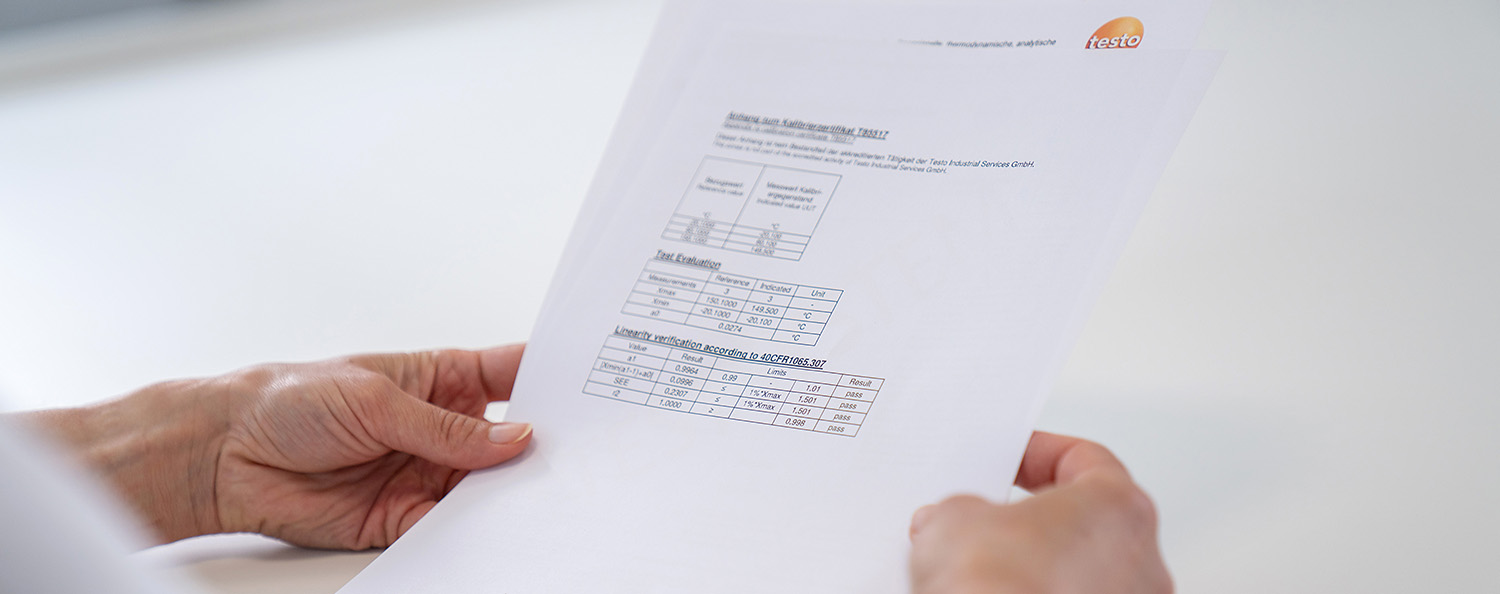 Linearisierungsprotokoll Close-Up auf Linearisierungsprotokoll