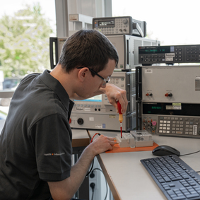 Work performed by a member of the electrical lab