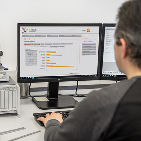 Passwortabfrage PRIMAS validated Durchführung einer Passwortabfrage in dem Prüfmittelmanagementsystem PRIMAS validated