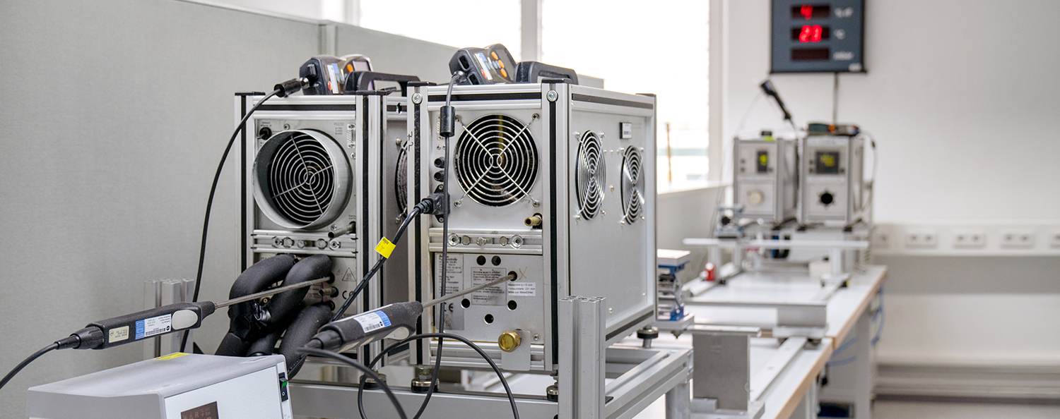 Thermodynamisches Labor Temperaturfühler im thermodynamischen Labor.