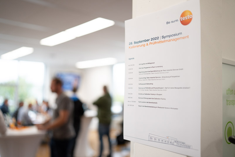 Agenda für den Kundentag - Symposium 2022 der Testo Industrial Services GmbH