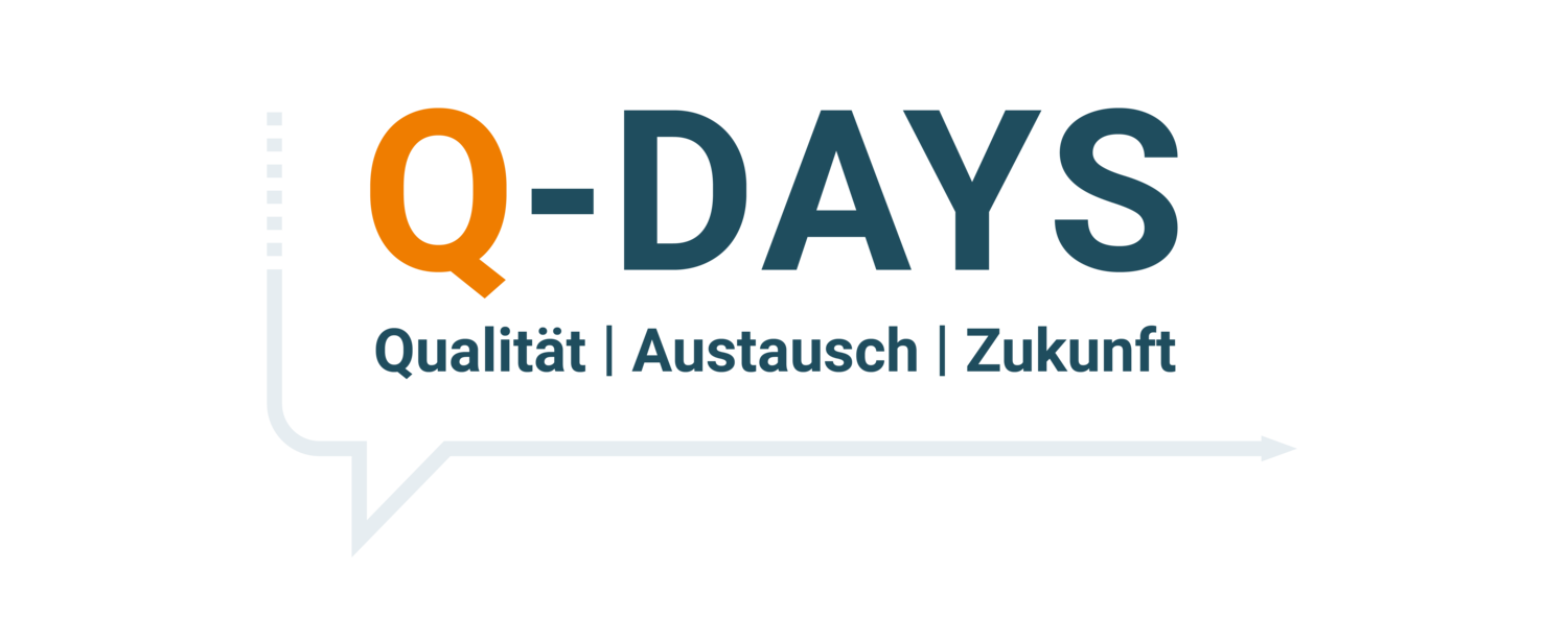 Keyvisual zu dem Q-Days: Qualität. Austausch. Zukunft.