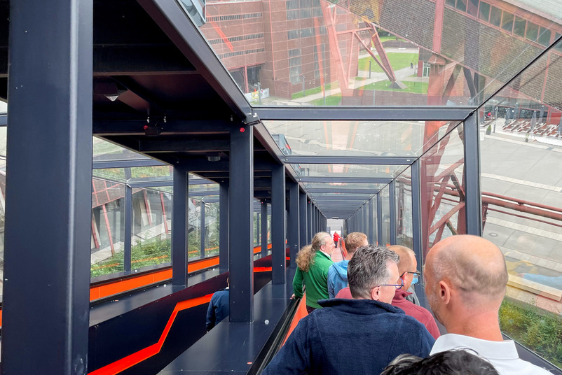 Bei der Führung durch die Zeche Zollverein in Essen