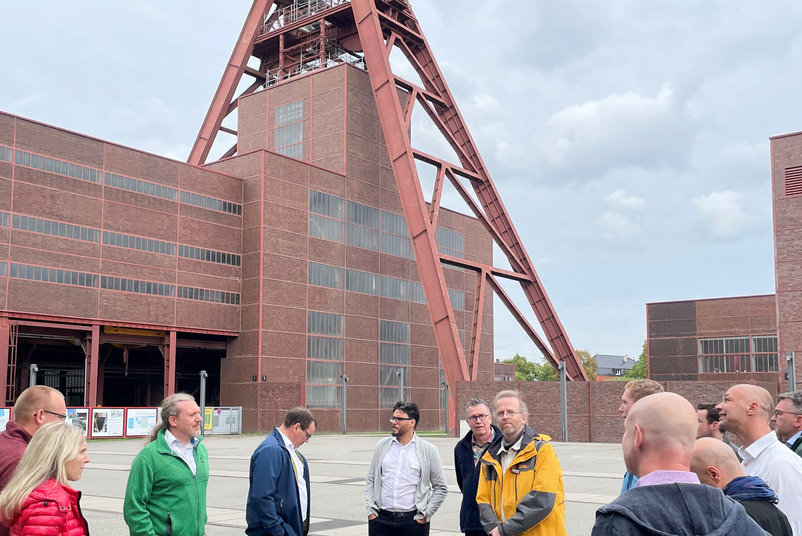 Bei der Führung durch die Zeche Zollverein in Essen