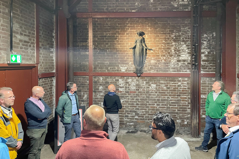 Bei der Führung durch die Zeche Zollverein in Essen