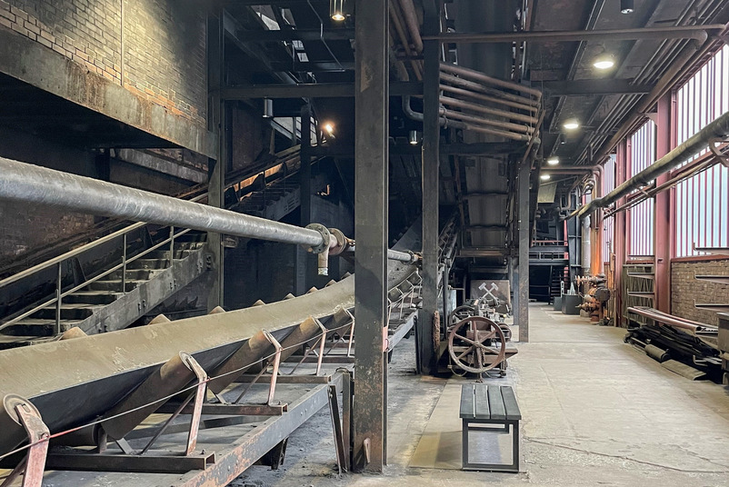 Bei der Führung durch die Zeche Zollverein in Essen