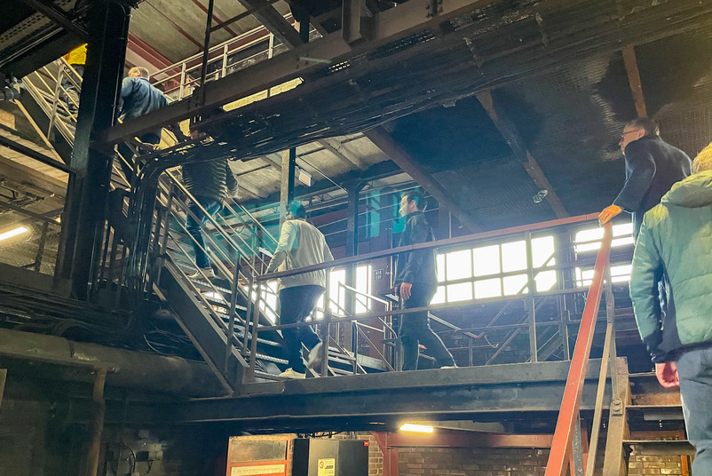 Bei der Führung durch die Zeche Zollverein in Essen