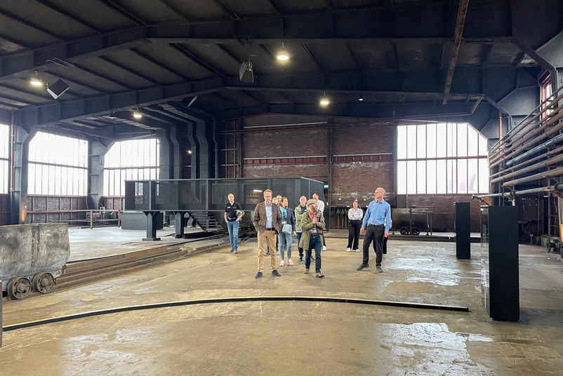 Bei der Führung durch die Zeche Zollverein in Essen