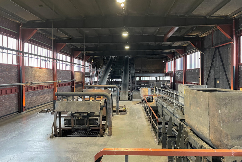 Bei der Führung durch die Zeche Zollverein in Essen