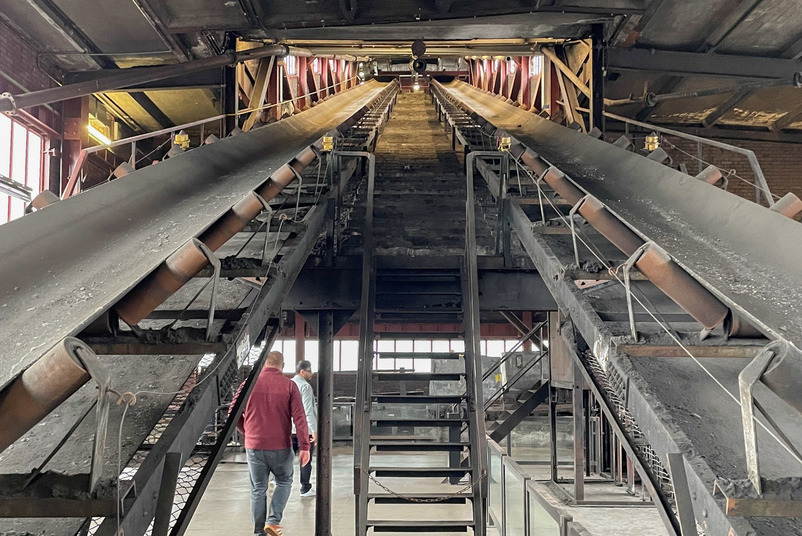 Bei der Führung durch die Zeche Zollverein in Essen
