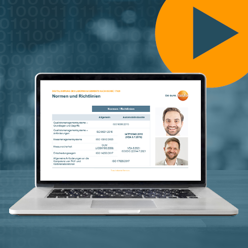 Digitalisierung des Labormanagements nach ISO/IEC 17025 Keyvisual zum Webinar Digitalisierung des Labormanagements nach ISO/IEC 17025