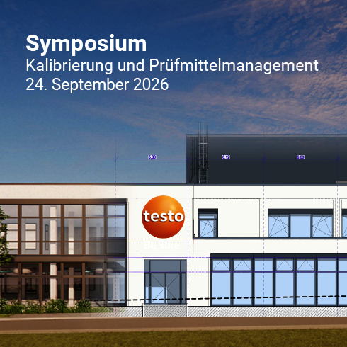 Symposium 2026 Keyvisual zum Symposium Kalibrierung und Prüfmittelmanagement am 24.09.2026 mit der Visualisierung der CF II im Vordergrund