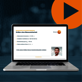 Webinar Grundlagen der Messunsicherheit und Konformitätsbewertung bei der Kalibrierung Bildausschnitt vom Live-Webinar Grundlagen der Messunsicherheit und Konformitätsbewertung bei der Kalibrierung