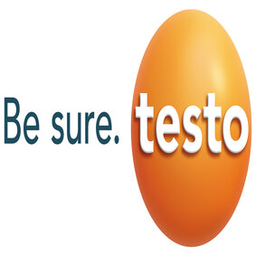 Our Testo-Logo The Testo logo with the Testo slogan. An orange ball with Testo lettering.