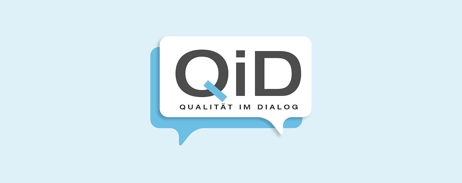 Qualität im Dialog Sprechblase mit dem QiD Logo